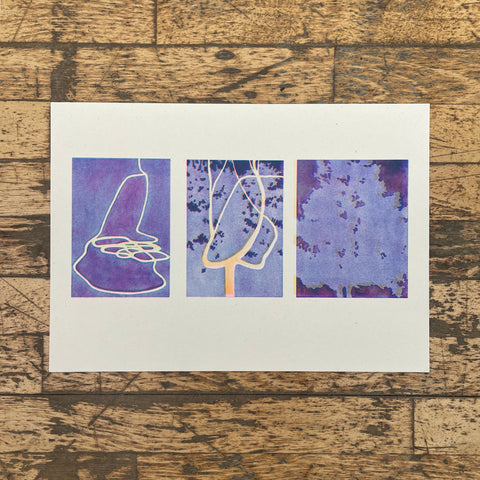 Untitled (purple triptych) A3 print